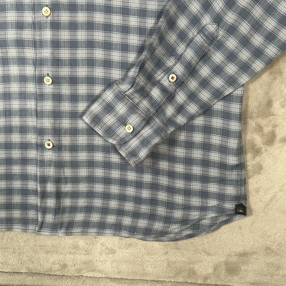 Faherty Shirt Men L The Weekend Blend Fox Lake Plaid Linen Button Down Huckberry - Picture 6 of 15